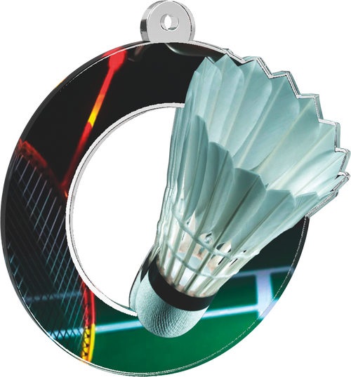 Badminton Acryl Medaille MDA 0010-m6  LAATSTE OP=OP!!